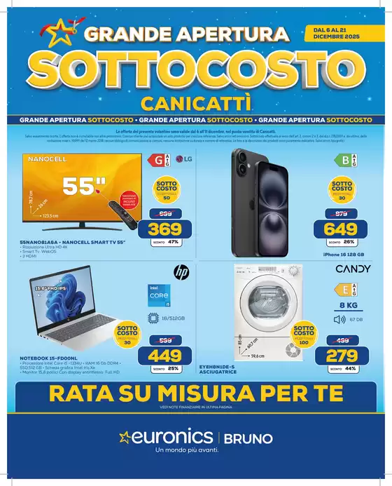 Volantino Euronics a Azzano Decimo | Grande apertura SottoCosto! | 2025-12-12T00:00:00.000Z - 2025-12-24T00:00:00.000Z