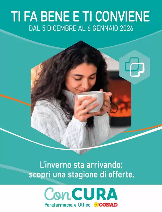 Volantino Parafarmacia Conad a Cremona | ConCura: L’inverno sta arrivando: scopri una stagione di offerte. | 2025-12-05T00:00:00.000Z - 2026-01-06T00:00:00.000Z