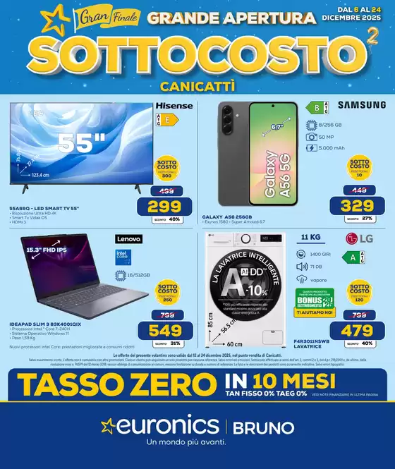 Volantino Euronics a Pontedera | SOTTOCOSTO CANICATTÌ 2 | 2025-12-12T00:00:00.000Z - 2025-12-24T00:00:00.000Z