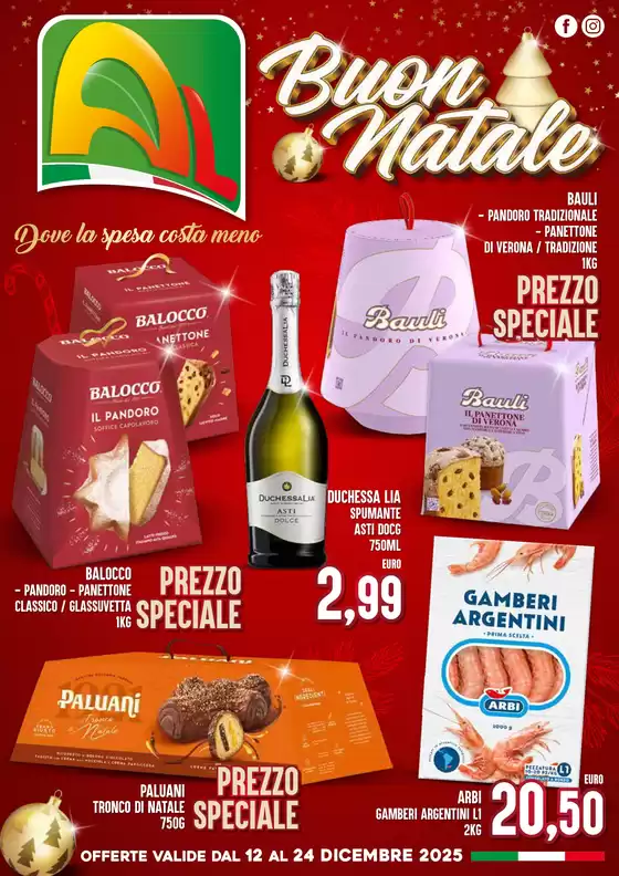 Volantino Al Discount a Vicenza | Buone Natale | 2025-12-12T00:00:00.000Z - 2025-12-24T00:00:00.000Z