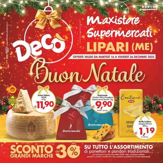 Volantino Decò a Benevento | Buon Natale | 2025-12-16T00:00:00.000Z - 2025-12-26T00:00:00.000Z