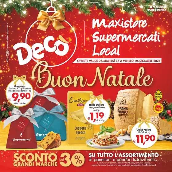 Volantino Decò a Benevento | Buon Natale. | 2025-12-16T00:00:00.000Z - 2025-12-26T00:00:00.000Z