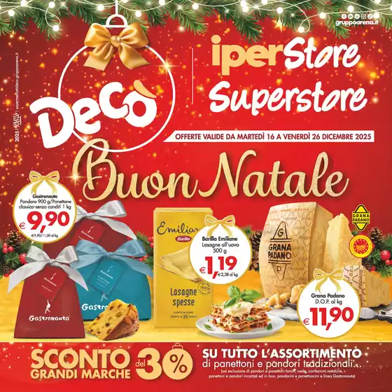 Volantino Decò a Benevento | Buon Natale!! | 2025-12-16T00:00:00.000Z - 2025-12-26T00:00:00.000Z