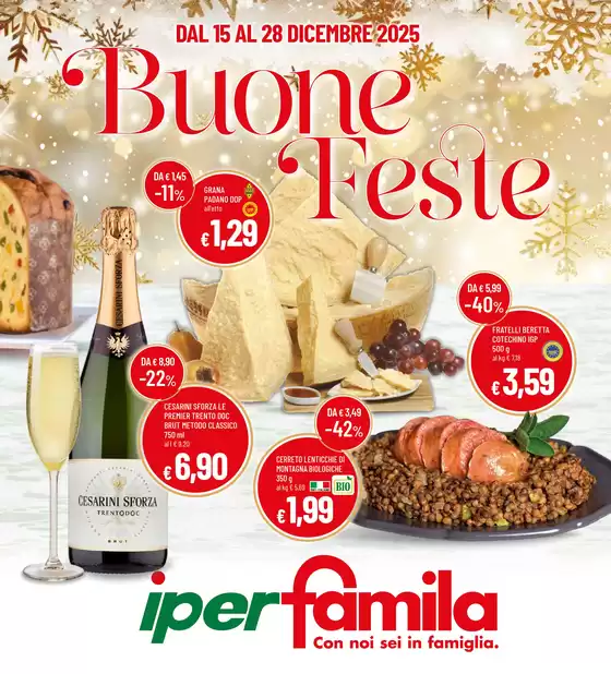 Volantino Iperfamila a San Biagio Platani | Buone Feste | 2025-12-15T00:00:00.000Z - 2025-12-28T00:00:00.000Z