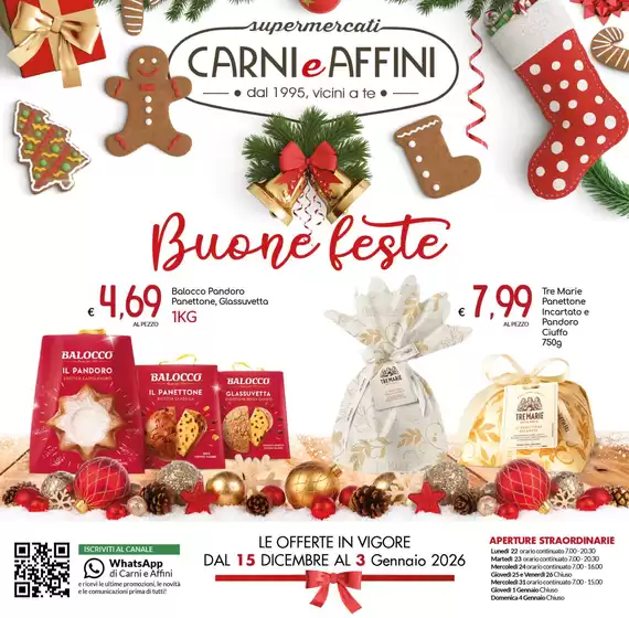 Volantino Carni e Affini a Bosa | Buone feste | 2025-12-15T00:00:00.000Z - 2026-01-03T00:00:00.000Z