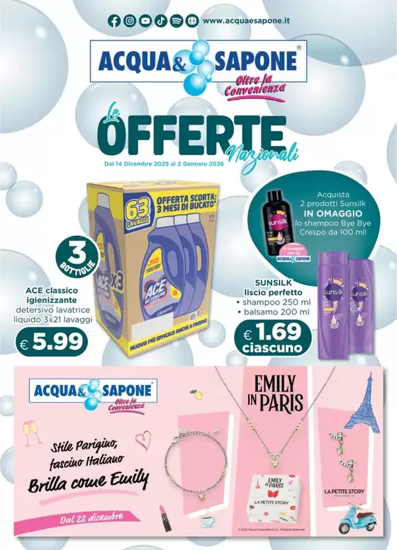 Volantino Acqua & Sapone a Cornaredo | Le offerte nazionali | 2025-12-14T00:00:00.000Z - 2026-01-02T00:00:00.000Z