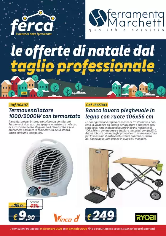 Volantino Ferramenta Marchetti a Pagani | Le offerte di natale dal taglio professionale | 2025-12-09T00:00:00.000Z - 2026-01-09T00:00:00.000Z
