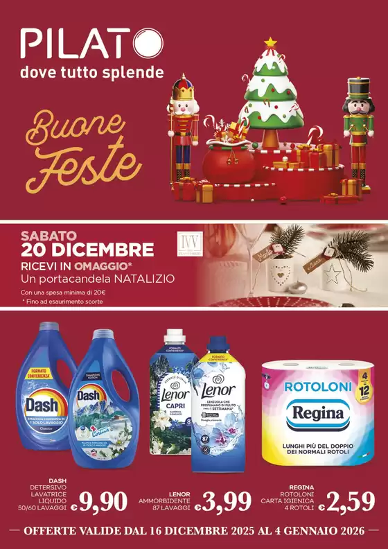 Volantino Pilato a Cassino | Buone feste | 2025-12-16T00:00:00.000Z - 2026-01-04T00:00:00.000Z