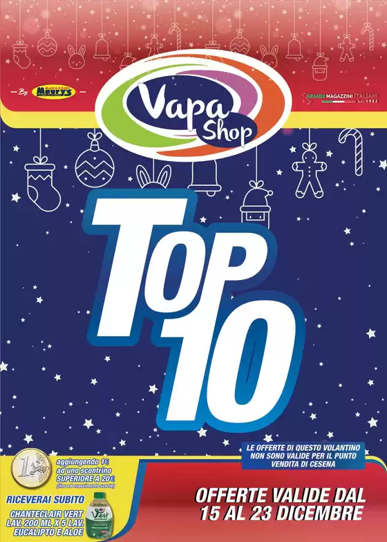 Volantino Vapashop a Cassino | Offerte valide da 15 al 23 dicembre  | 2025-12-15T00:00:00.000Z - 2025-12-23T00:00:00.000Z