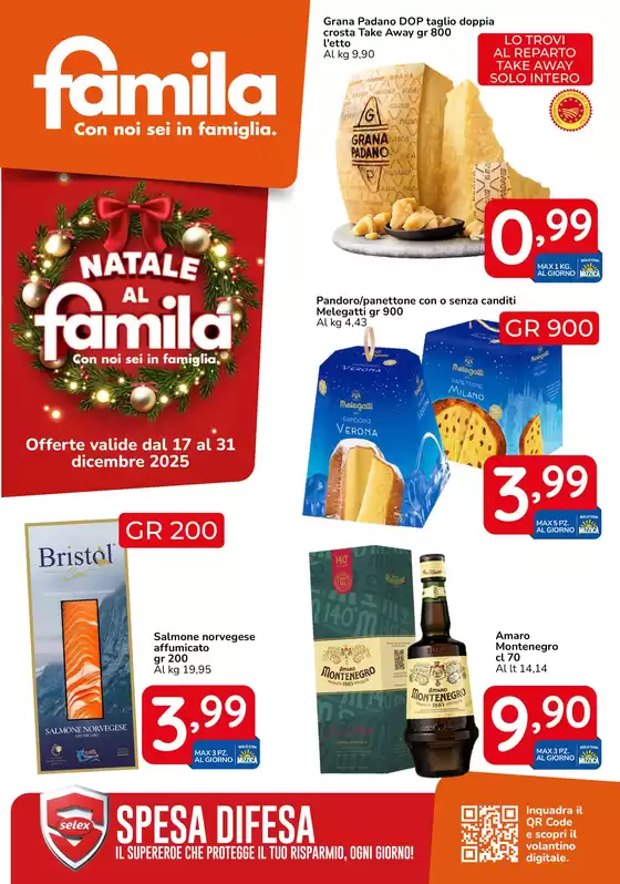 Volantino Famila Superstore a Castello di Cisterna | Natale al FAMILA | 2025-12-17T00:00:00.000Z - 2025-12-31T00:00:00.000Z