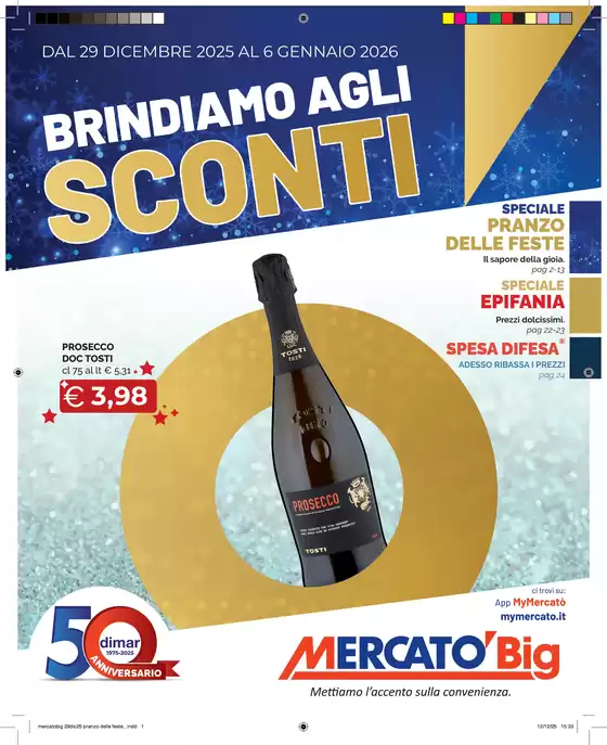 Volantino Mercatò Big a Nocera Umbra | Brindiamo agli sconti | 2025-12-29T00:00:00.000Z - 2026-01-06T00:00:00.000Z