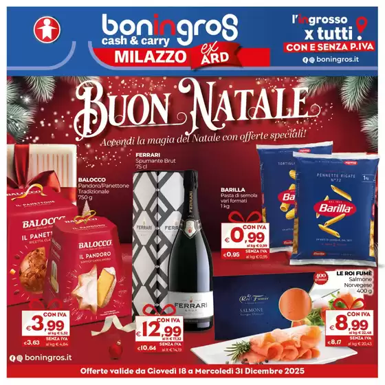 Volantino Boningros Cash and Carry a Desio | Buon Natale  | 2025-12-18T00:00:00.000Z - 2025-12-31T00:00:00.000Z