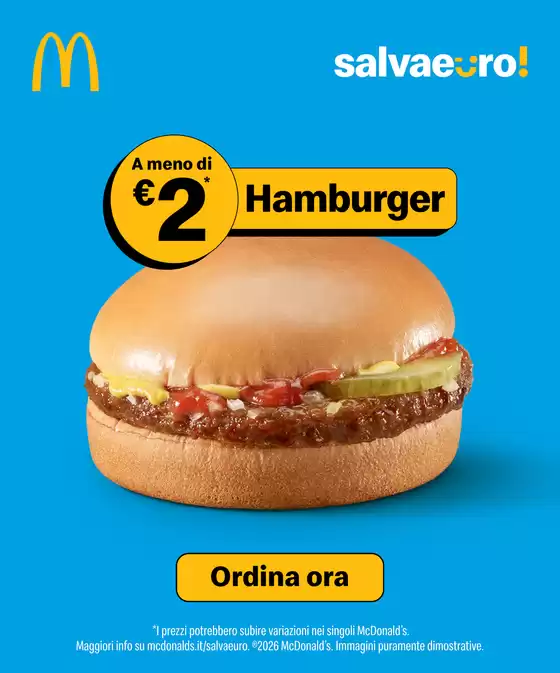 Volantino McDonald's a Portogruaro | Salvaeuro Hamburger | 2026-01-01T00:00:00.000Z - 2026-01-28T00:00:00.000Z