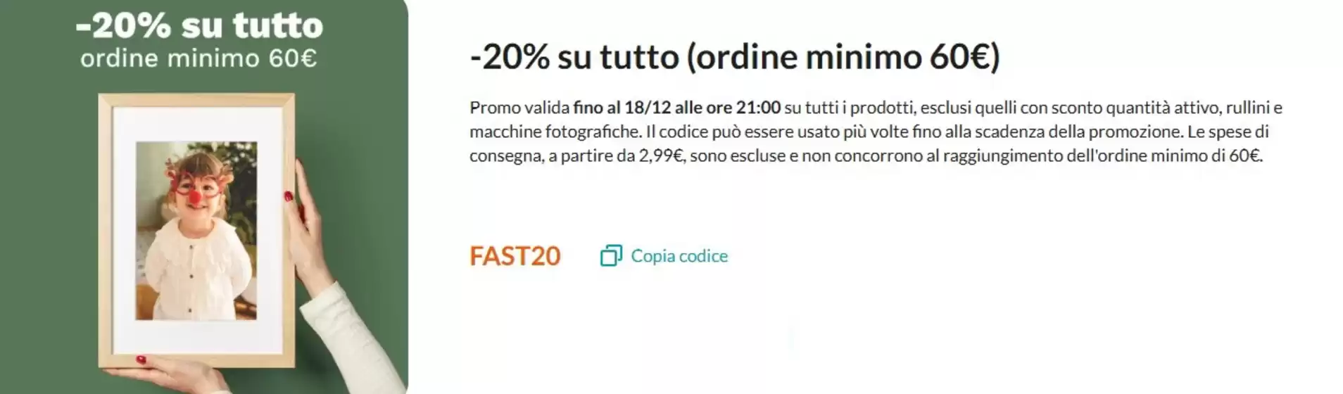 Volantino PhotoSì | -20% su tutto | 2025-12-17T00:00:00.000Z - 2025-12-18T00:00:00.000Z