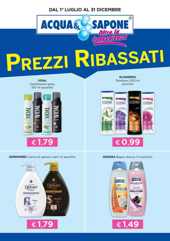 Volantino Acqua & Sapone | Prezzi Ribassati | 2025-07-01T00:00:00.000Z - 2025-12-31T00:00:00.000Z