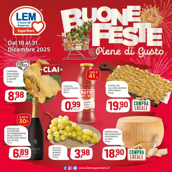 Volantino Lem SuperStore | Buone Feste | 2025-12-18T00:00:00.000Z - 2025-12-31T00:00:00.000Z