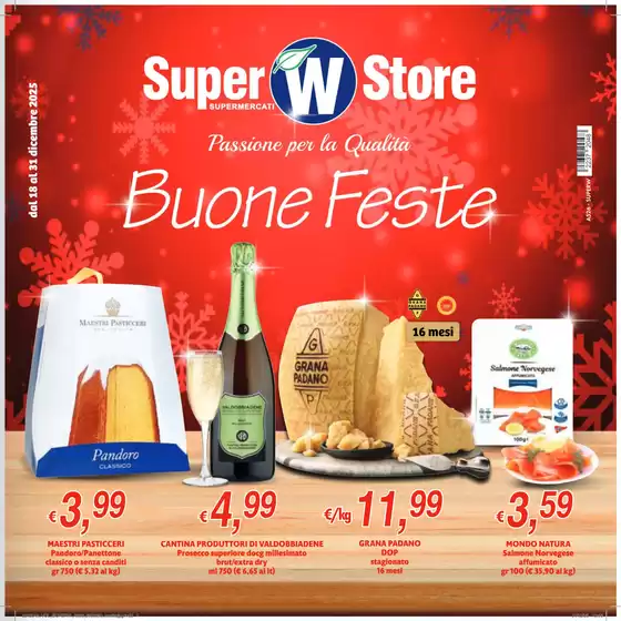 Volantino Super W a Basicò | Buone feste | 2025-12-18T00:00:00.000Z - 2025-12-31T00:00:00.000Z