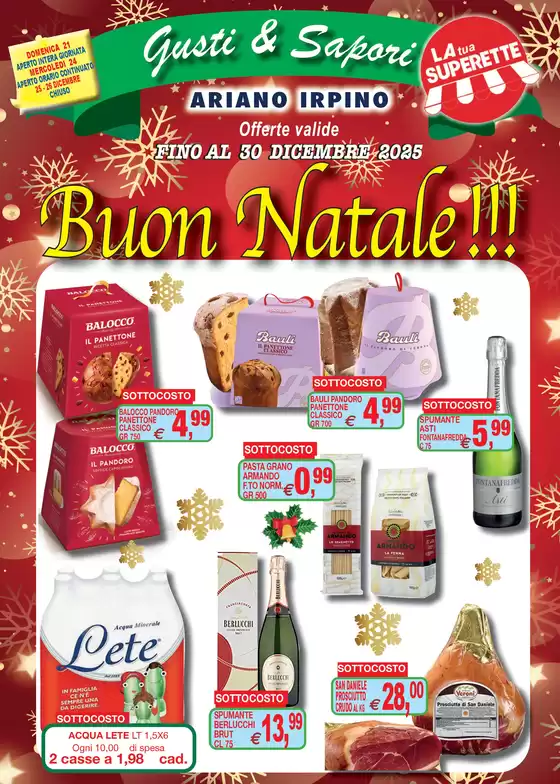 Volantino Gusti e Sapori Supermercato a Oderzo | Buon Natale!!! | 2025-12-18T00:00:00.000Z - 2025-12-30T00:00:00.000Z