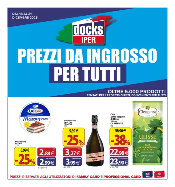 Volantino Docks Iper | Prezzi da ingrosso per tutti | 2025-12-18T00:00:00.000Z - 2025-12-31T00:00:00.000Z