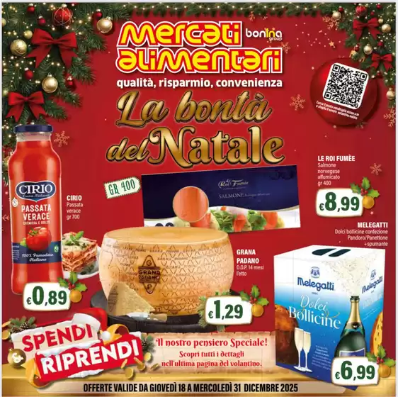 Volantino Mercati Alimentari a Martignacco | La bonta del Natale | 2025-12-18T00:00:00.000Z - 2025-12-31T00:00:00.000Z