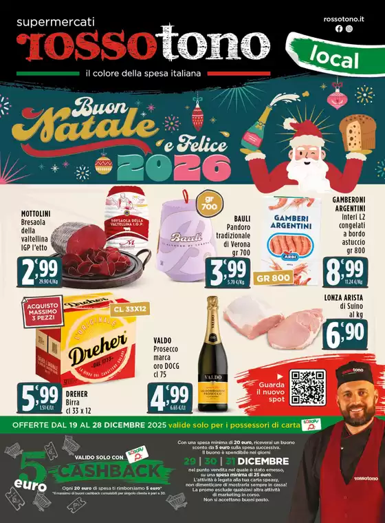 Volantino Supermercati Rossotono Local a Coccaglio | Buon Natale e Felice 2026 | 2025-12-19T00:00:00.000Z - 2025-12-28T00:00:00.000Z