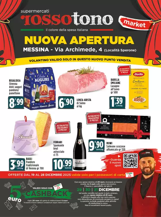 Volantino Supermercati Rossotono Market a Coccaglio | Nuova apertura | 2025-12-19T00:00:00.000Z - 2025-12-28T00:00:00.000Z