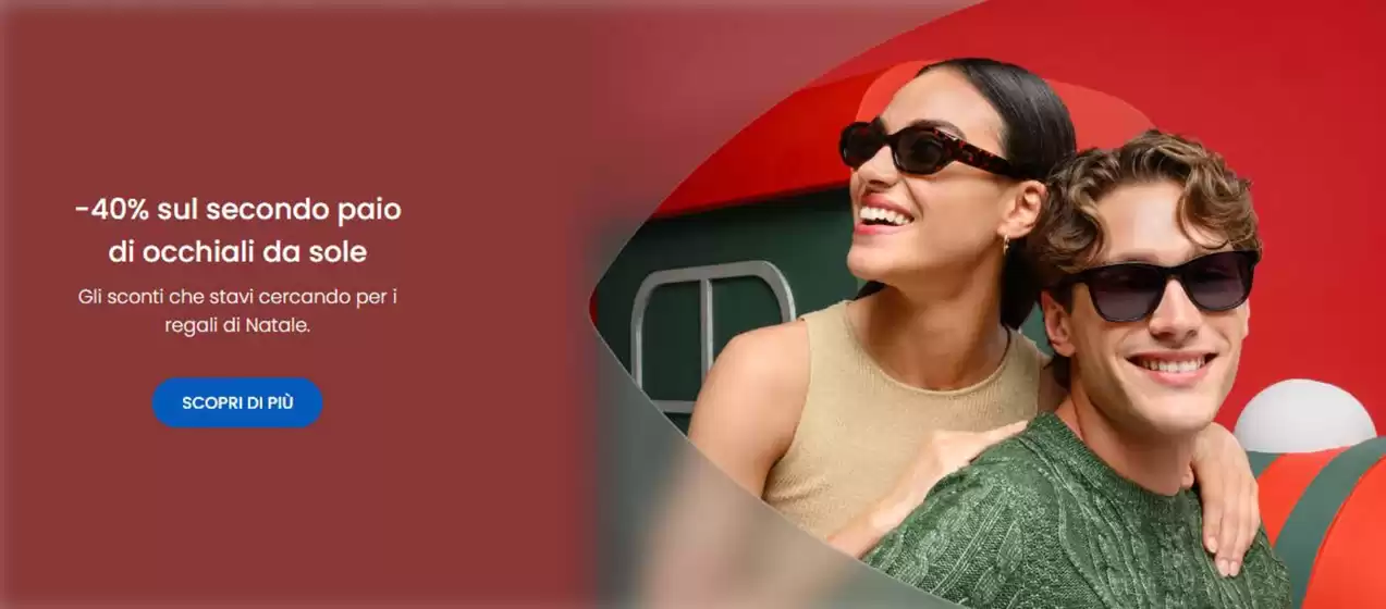 Volantino GrandVision by Avanzi a Bellizzi | -40% sul secondo paio di occhiali da sole | 2025-12-18T00:00:00.000Z - 2025-12-31T00:00:00.000Z