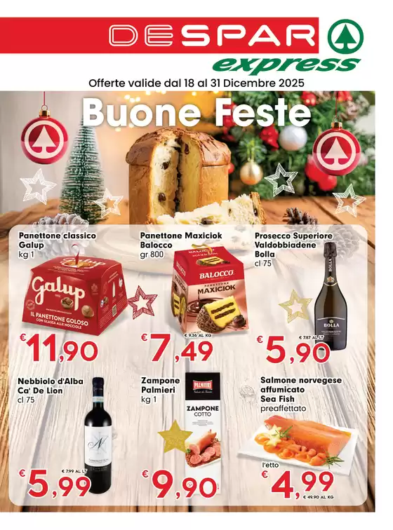 Volantino Despar Express a Padova | Buone feste | 2025-12-18T00:00:00.000Z - 2025-12-31T00:00:00.000Z