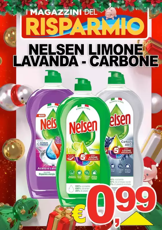 Volantino Magazzini del Risparmio a Ripacandida | Nelsen limone lavanda - carbone | 2025-12-19T00:00:00.000Z - 2025-12-21T00:00:00.000Z