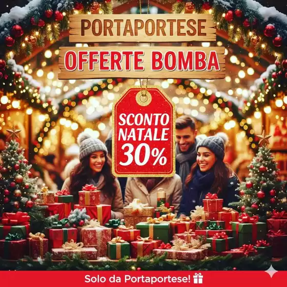 Volantino Mercato Porta Portese a Roma | Sconto natale 30% | 2025-12-19T00:00:00.000Z - 2025-12-31T00:00:00.000Z