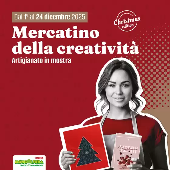 Volantino Mongolfiera - Taranto a Pradamano | Mercatino della creativita | 2025-12-19T00:00:00.000Z - 2025-12-24T00:00:00.000Z