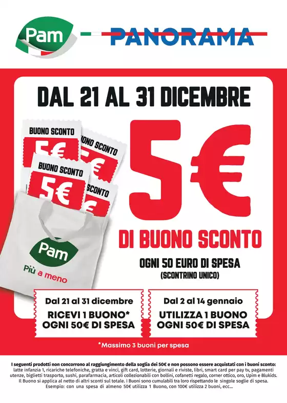 Volantino Pam a San Vittore del Lazio | Buono sconto  | 2025-12-22T00:00:00.000Z - 2026-01-01T00:00:00.000Z