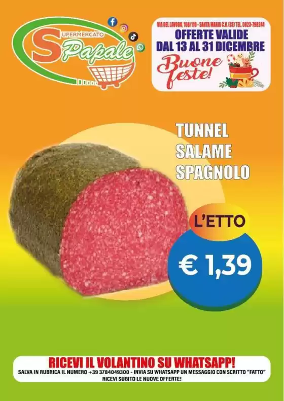 Volantino Supermercato Papale a San Vittore del Lazio | Offerte | 2025-12-22T00:00:00.000Z - 2025-12-31T00:00:00.000Z