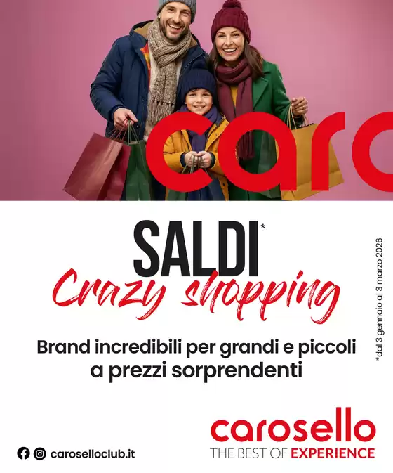 Volantino Centro Commerciale Carosello a Soverato | Saldi crazy shopping | 2025-12-29T00:00:00.000Z - 2026-01-11T00:00:00.000Z