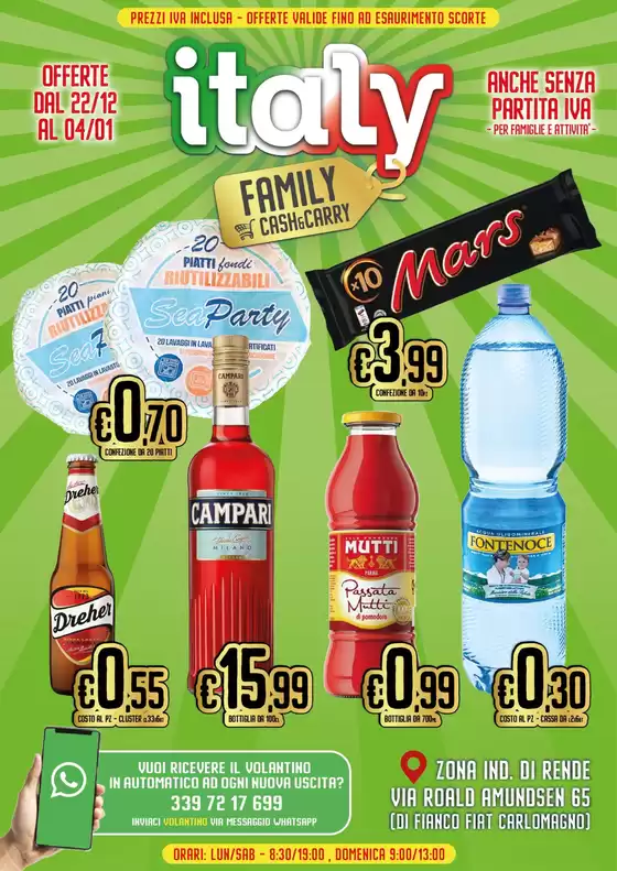 Volantino Italy Cash&Carry a Pocenia | Offerte dal 22/12 al 04/01 | 2025-12-22T00:00:00.000Z - 2026-01-04T00:00:00.000Z