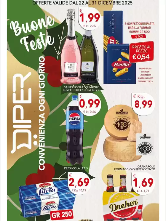 Volantino Diper Spesa a Pisa | Buone feste | 2025-12-22T00:00:00.000Z - 2025-12-31T00:00:00.000Z
