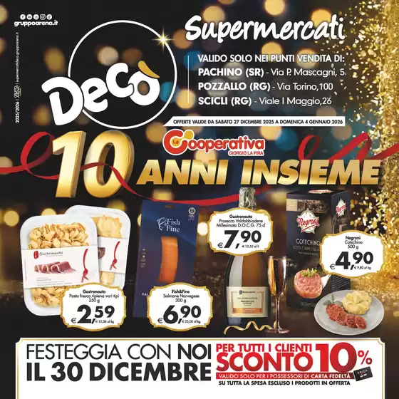 Volantino Decò a Cogollo del Cengio | 10 anni insieme | 2025-12-27T00:00:00.000Z - 2026-01-04T00:00:00.000Z