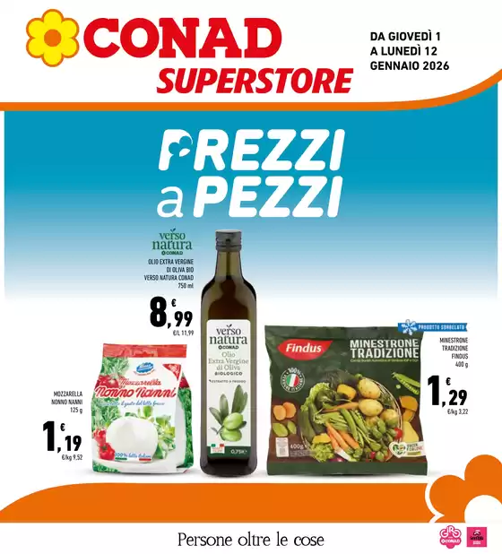 Volantino Conad Superstore a Venezia | Prezzi a pezzi | 2026-01-01T00:00:00.000Z - 2026-01-12T00:00:00.000Z