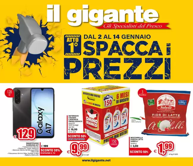 Volantino Il Gigante a Sarno | Spacca i prezzi | 2026-01-02T00:00:00.000Z - 2026-01-14T00:00:00.000Z