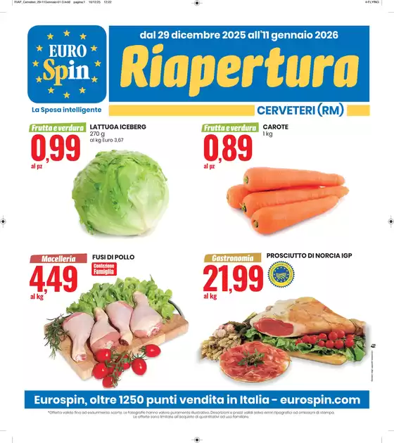 Volantino Eurospin a Imola | Riapertura Cerveteri  | 2025-12-29T00:00:00.000Z - 2026-01-11T00:00:00.000Z