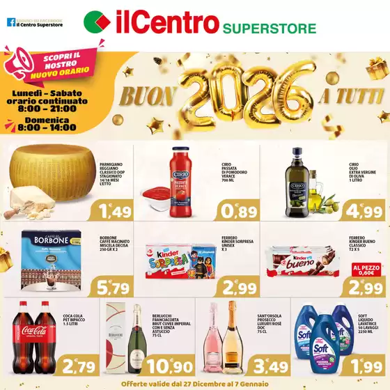 Volantino Il Centro Superstore | Buon 2026 a tutti | 2025-12-27T00:00:00.000Z - 2026-01-07T00:00:00.000Z