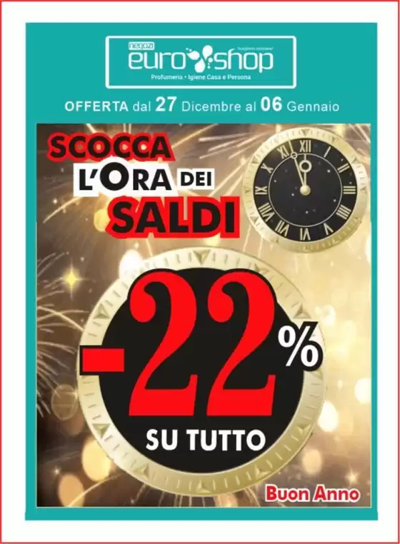 Volantino Euro Shop a Jesolo | Scocca l'ora dei saldi | 2025-12-27T00:00:00.000Z - 2026-01-06T00:00:00.000Z
