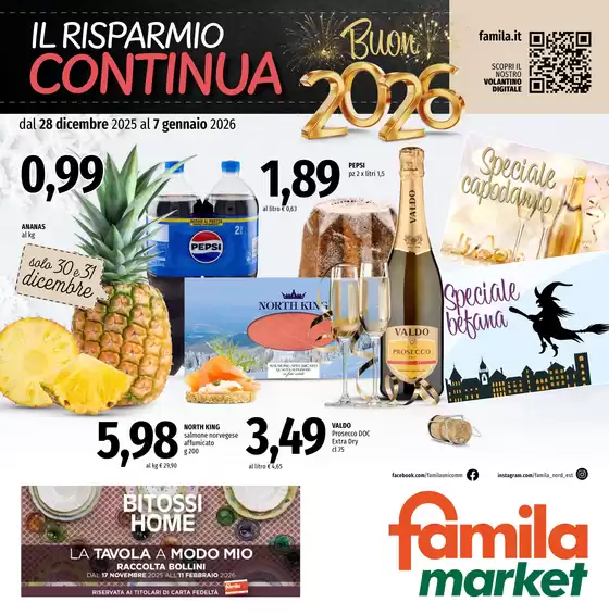 Volantino Famila Market a Osimo | Buon 2026 | 2025-12-29T00:00:00.000Z - 2026-01-07T00:00:00.000Z
