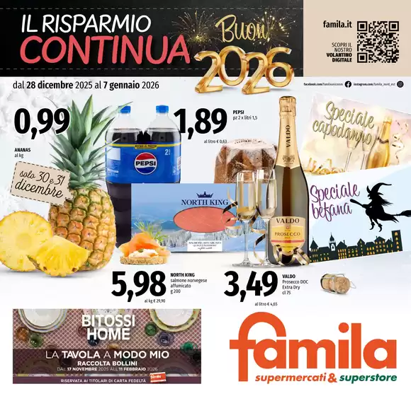 Volantino Famila Superstore a Osimo | Buon 2026 | 2025-12-29T00:00:00.000Z - 2026-01-07T00:00:00.000Z