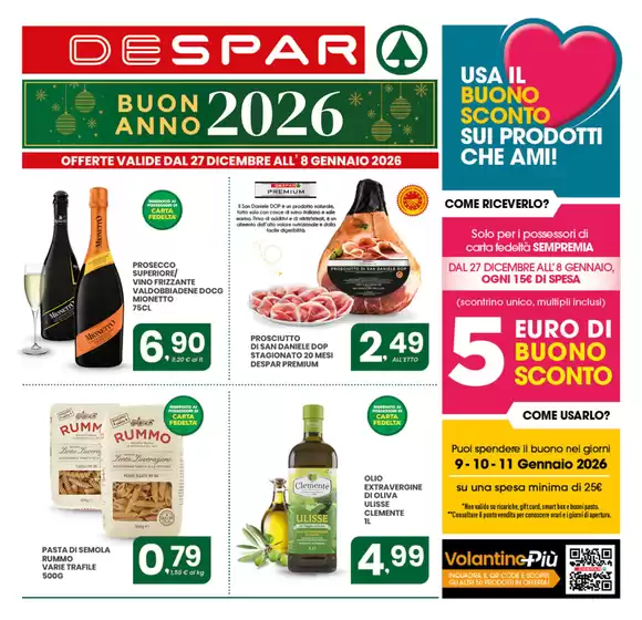 Volantino Despar a Venezia | Buon Anno 2026 | 2025-12-27T00:00:00.000Z - 2026-01-08T00:00:00.000Z