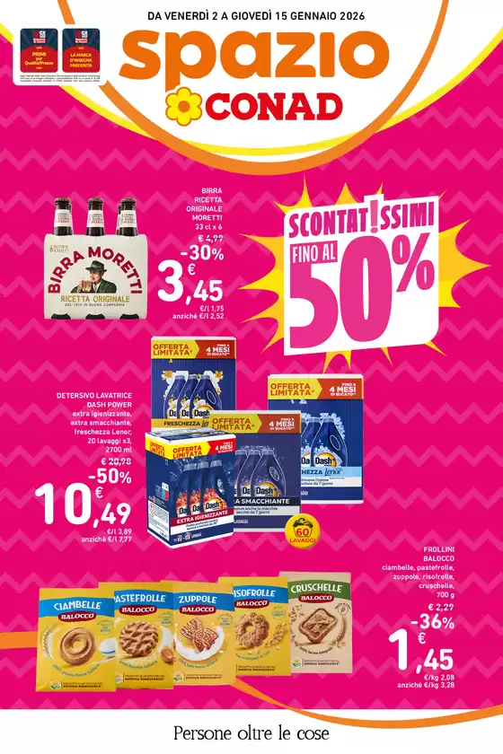 Volantino Spazio Conad a Agna | Offerte Spazio Conad: Scontatissimi fino al 50%  | 2026-01-02T00:00:00.000Z - 2026-01-15T00:00:00.000Z