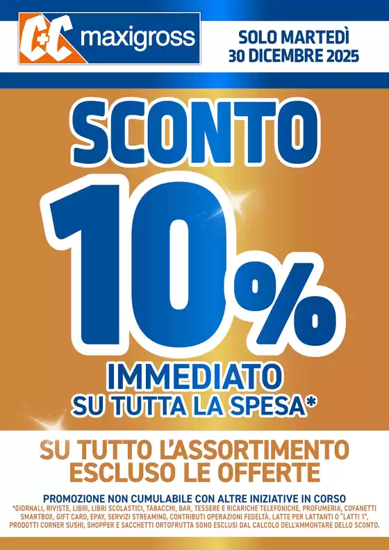 Volantino C+C | Sconto 10% | 2025-12-30T00:00:00.000Z - 2025-12-30T00:00:00.000Z