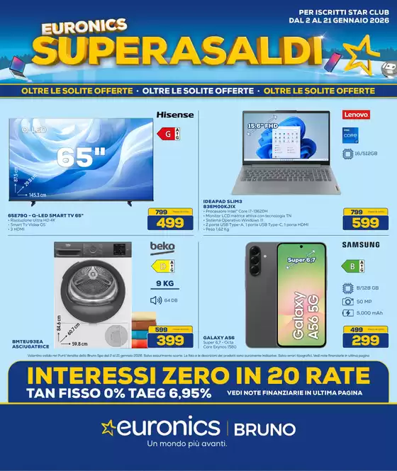 Volantino Euronics a Carpi | SuperSaldi | 2026-01-01T00:00:00.000Z - 2026-01-21T00:00:00.000Z