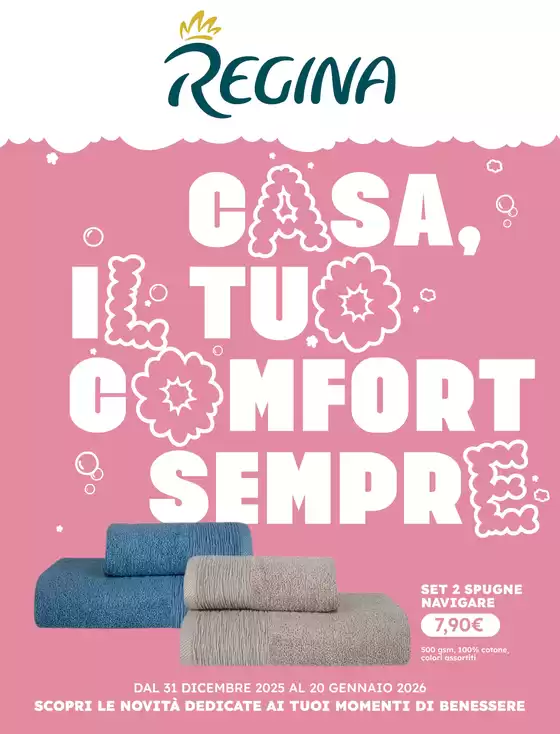 Volantino Regina Grandi Magazzini a Genova | Casa, il tuo comfort sempre | 2025-12-31T00:00:00.000Z - 2026-01-20T00:00:00.000Z