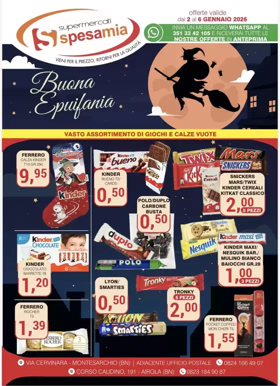 Volantino Supermercati Spesa Mia a Genova | Buona Epuifania | 2026-01-02T00:00:00.000Z - 2026-01-06T00:00:00.000Z